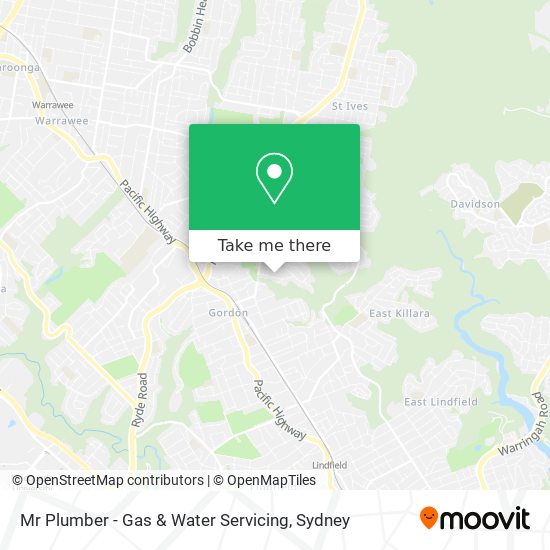 Mr Plumber - Gas & Water Servicing map