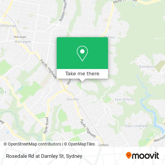 Rosedale Rd at Darnley St map