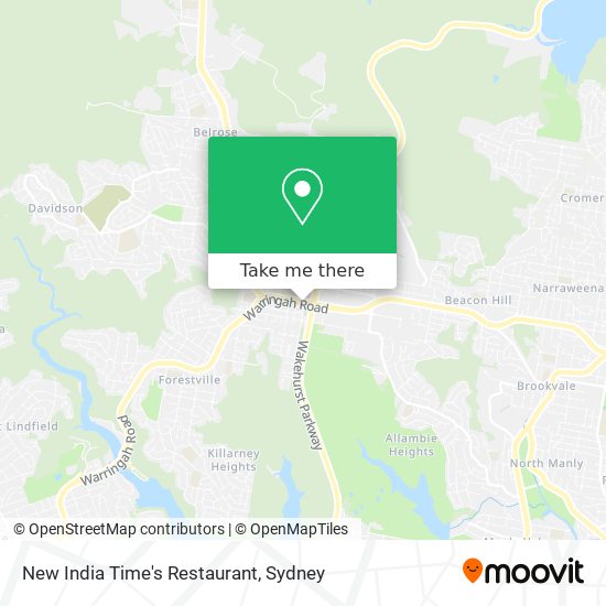 New India Time's Restaurant map