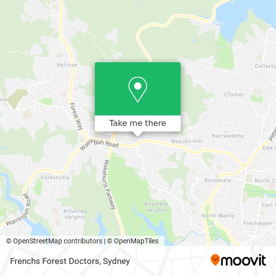 Mapa Frenchs Forest Doctors