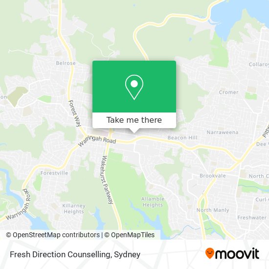 Fresh Direction Counselling map