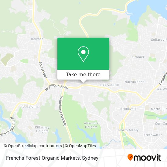 Mapa Frenchs Forest Organic Markets