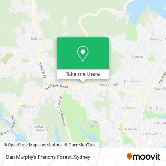 Dan Murphy's Frenchs Forest map