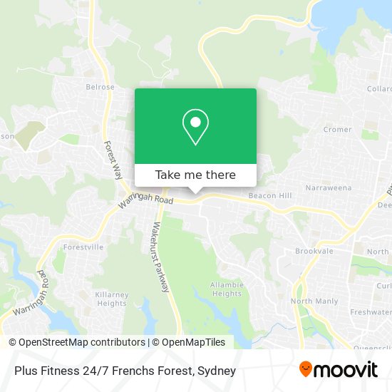 Plus Fitness 24 / 7 Frenchs Forest map