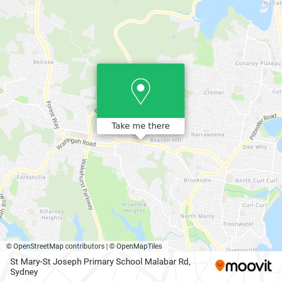 St Mary-St Joseph Primary School Malabar Rd map