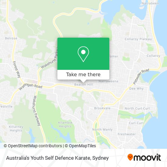 Australia's Youth Self Defence Karate map