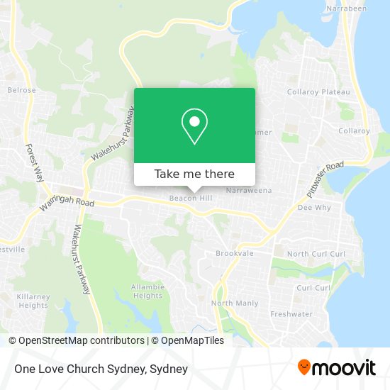 One Love Church Sydney map