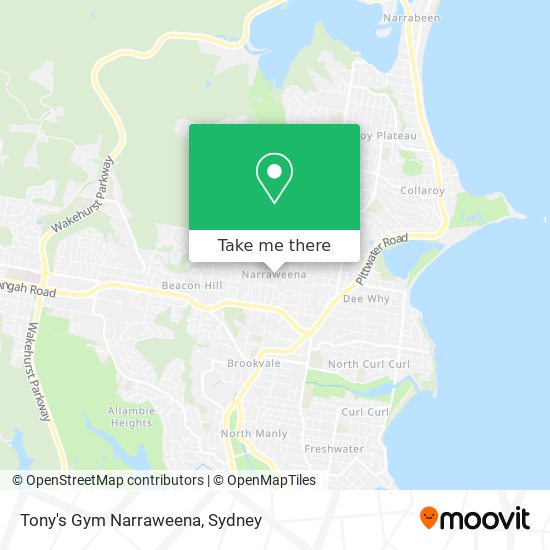 Tony's Gym Narraweena map