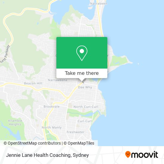 Jennie Lane Health Coaching map