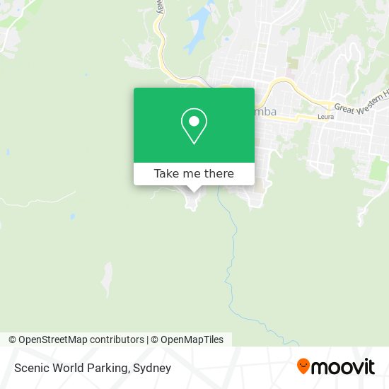 Mapa Scenic World Parking