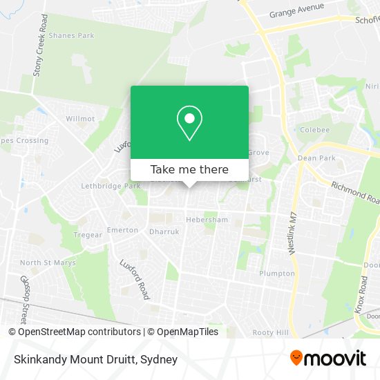 Mapa Skinkandy Mount Druitt