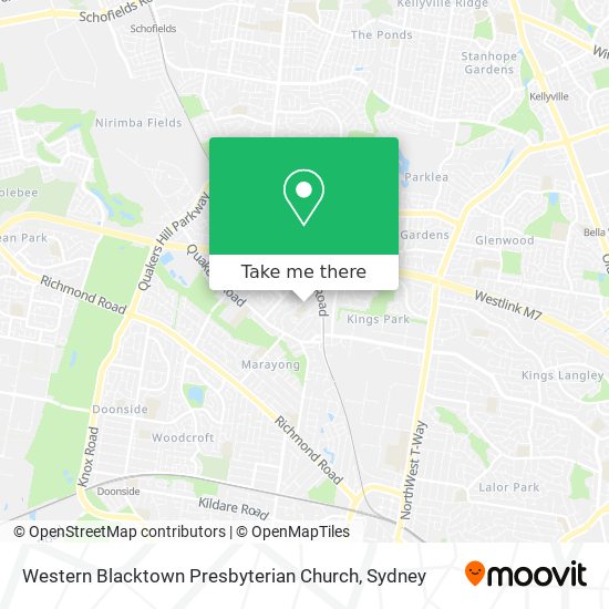 Mapa Western Blacktown Presbyterian Church