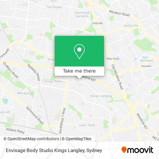 Mapa Envisage Body Studio Kings Langley