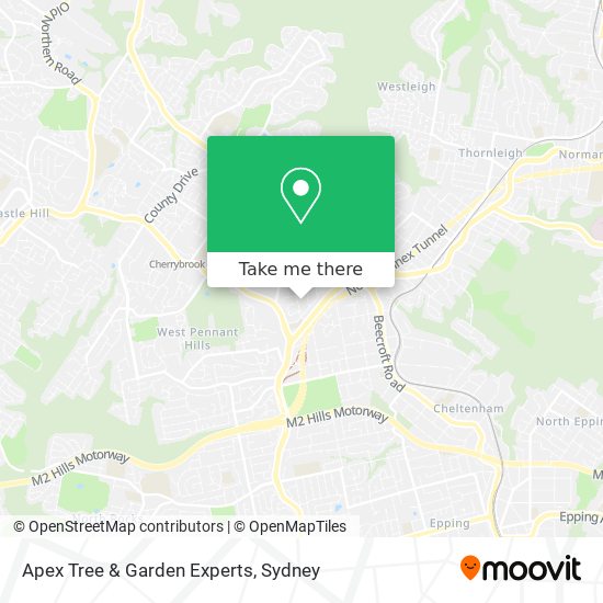 Apex Tree & Garden Experts map