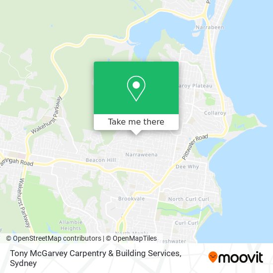 Tony McGarvey Carpentry & Building Services map