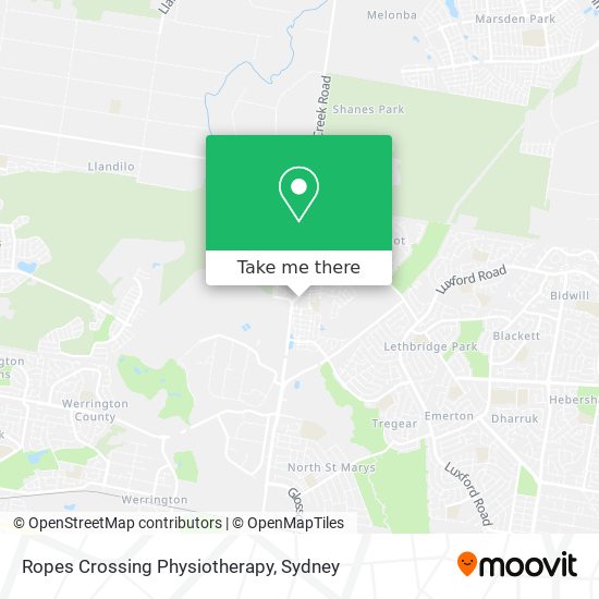 Mapa Ropes Crossing Physiotherapy