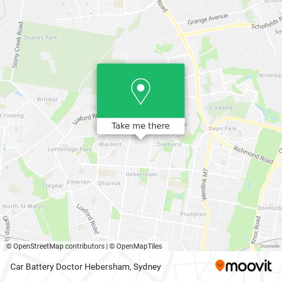 Car Battery Doctor Hebersham map