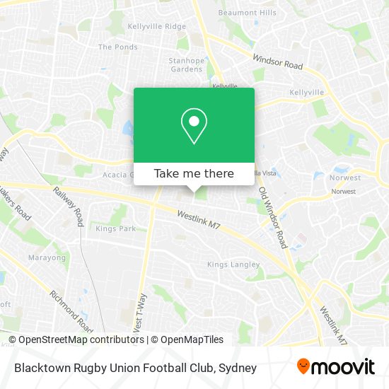 Blacktown Rugby Union Football Club map