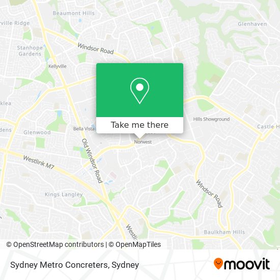 Sydney Metro Concreters map