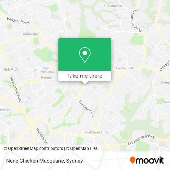 Nene Chicken Macquarie map