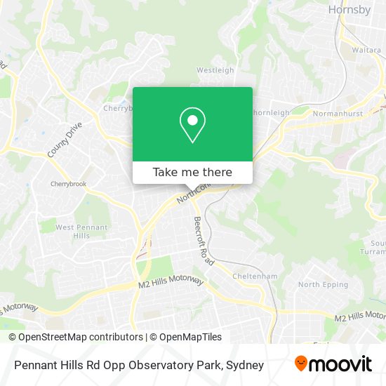 Pennant Hills Rd Opp Observatory Park map