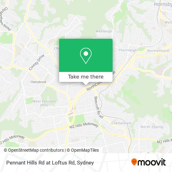 Pennant Hills Rd at Loftus Rd map