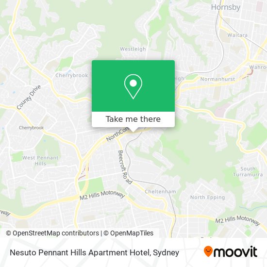 Nesuto Pennant Hills Apartment Hotel map