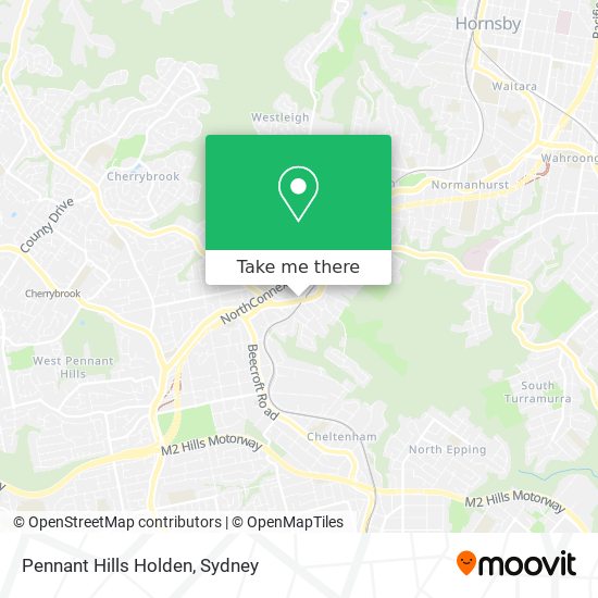 Pennant Hills Holden map