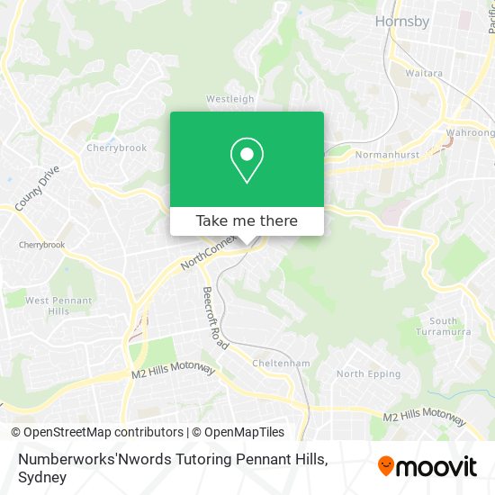 Mapa Numberworks'Nwords Tutoring Pennant Hills