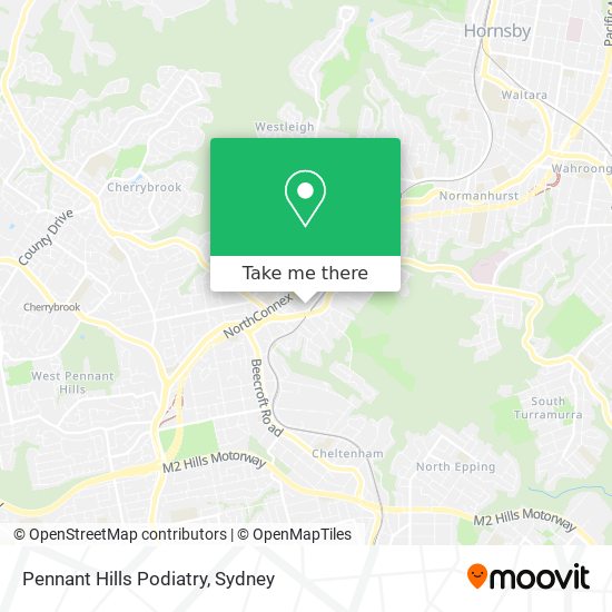 Pennant Hills Podiatry map