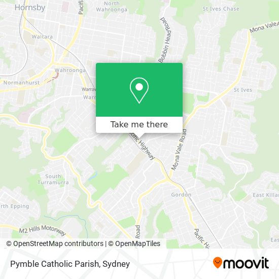 Pymble Catholic Parish map