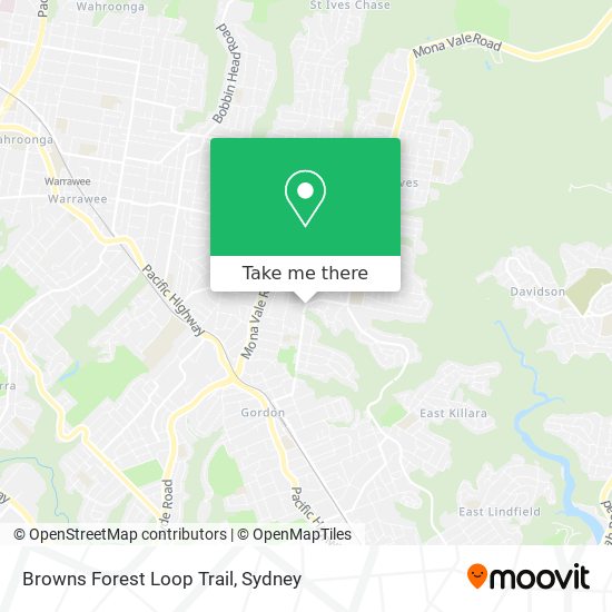 Browns Forest Loop Trail map