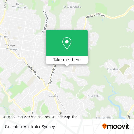 Mapa Greenbox Australia