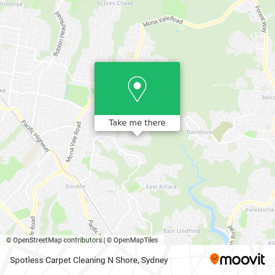 Spotless Carpet Cleaning N Shore map