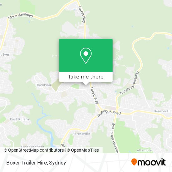 Boxer Trailer Hire map