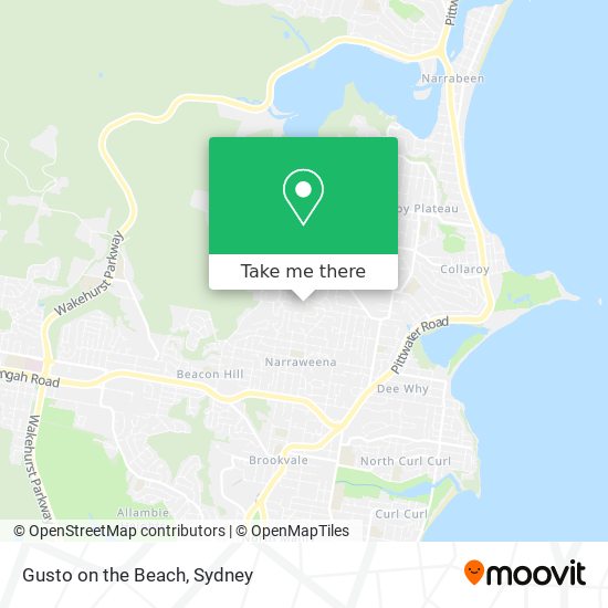 Gusto on the Beach map