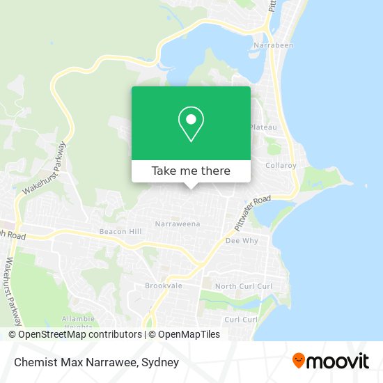 Chemist Max Narrawee map