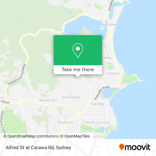 Alfred St at Carawa Rd map