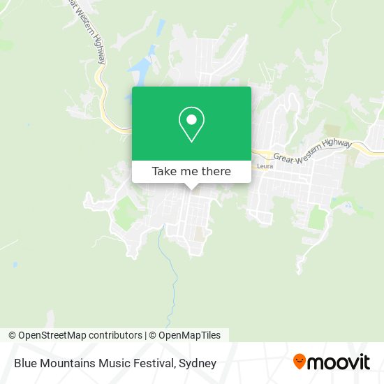 Blue Mountains Music Festival map