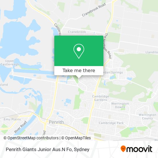 Penrith Giants Junior Aus.N Fo map