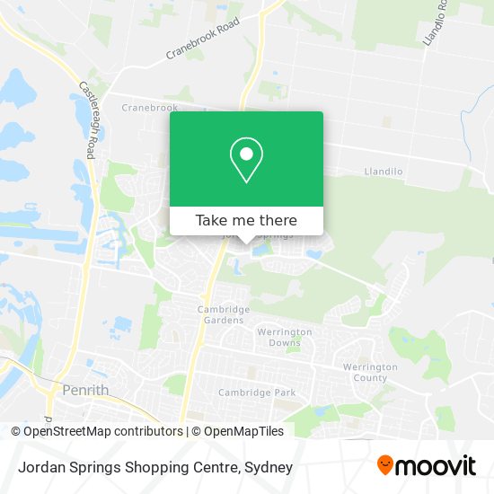 Mapa Jordan Springs Shopping Centre