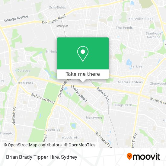 Mapa Brian Brady Tipper Hire