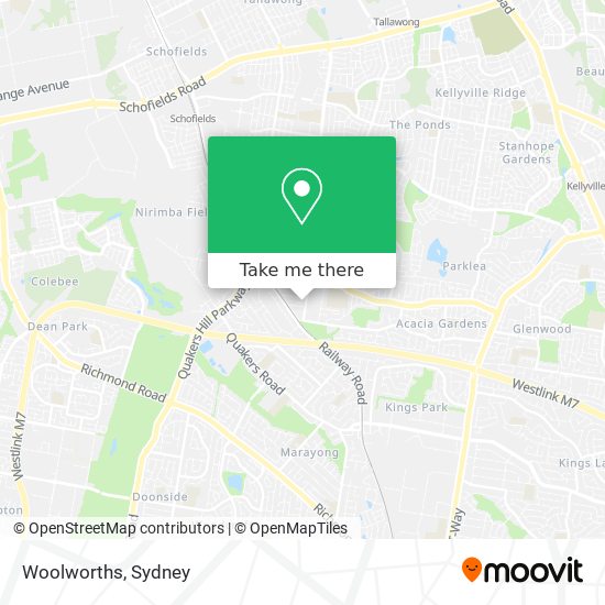 Mapa Woolworths