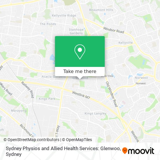 Sydney Physios and Allied Health Services: Glenwoo map