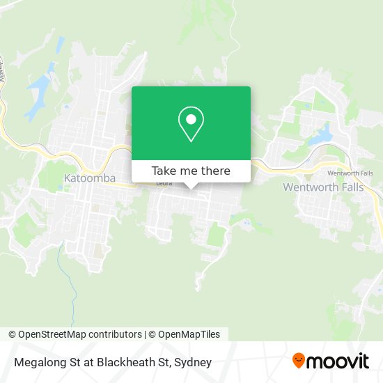 Megalong St at Blackheath St map