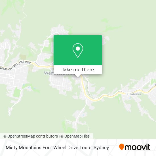 Misty Mountains Four Wheel Drive Tours map