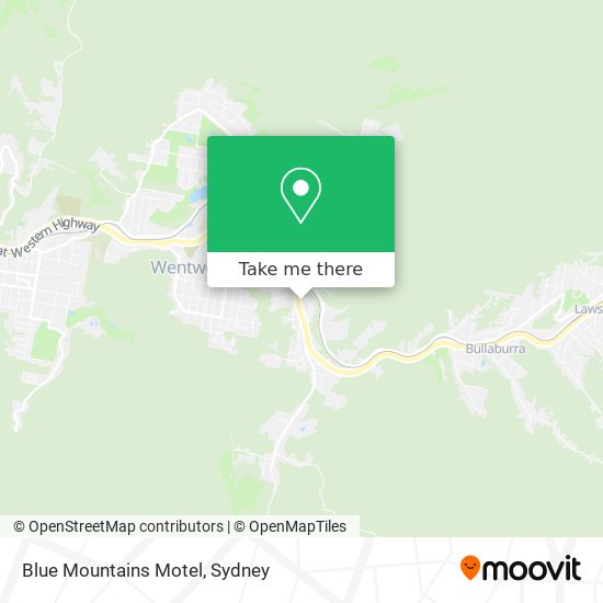 Mapa Blue Mountains Motel