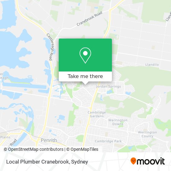 Mapa Local Plumber Cranebrook