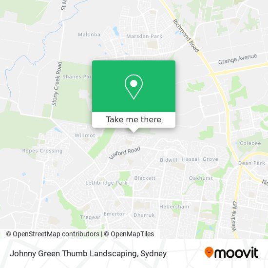 Mapa Johnny Green Thumb Landscaping