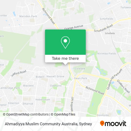 Ahmadiyya Muslim Community Australia map